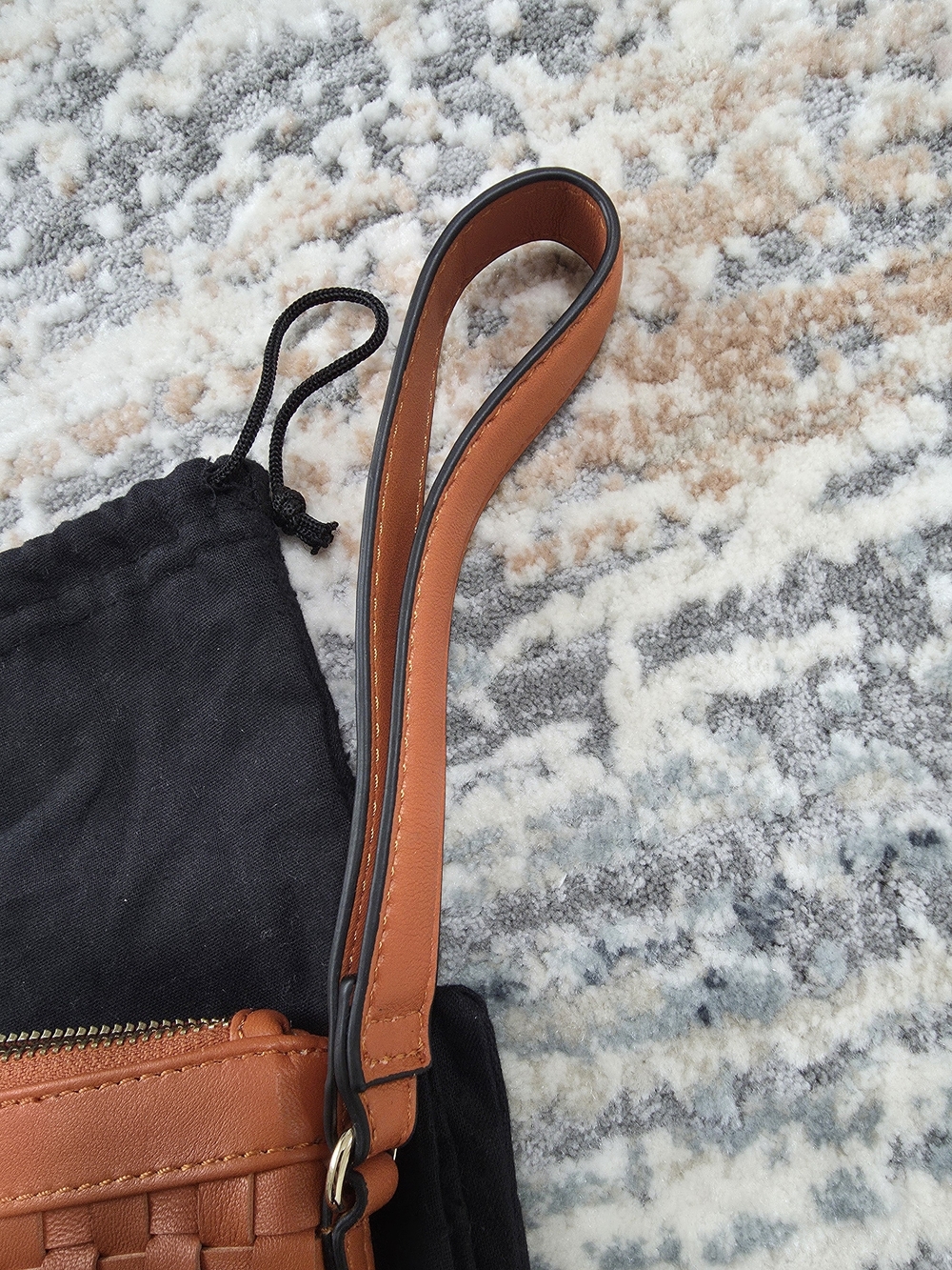 Uterqüe Woven Leather Clutch in Burnt Orange - Picture 5 of 7